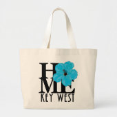HOME Key West Blue Hibiscus Grote Tote Bag (Voorkant)