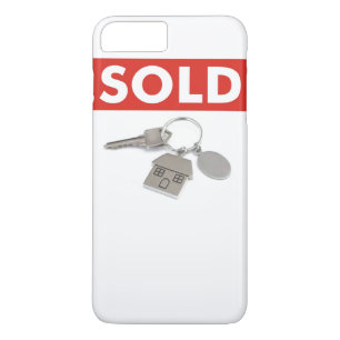 Home Keys voor Red Sold Sign Real Estate Agents iP iPhone 8/7 Plus Hoesje