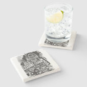 Home/Kitchen Legendary Gorilla Stone Coaster Stenen Onderzetter (Zijkant)