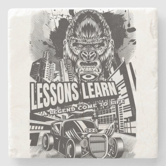 Home/Kitchen Legendary Gorilla Stone Coaster Stenen Onderzetter (Voorkant)