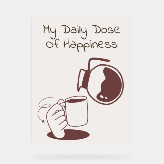 Home Koffiezetapparaat Koffiekoek Acryl Bord (Voorkant)