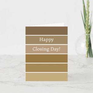 Home Koper Happy Closing Day Paint Chip Notitiekaartje