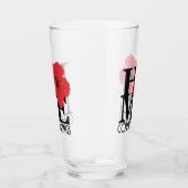 HOME koraal Rood Hibiscus Glas (Rechts)