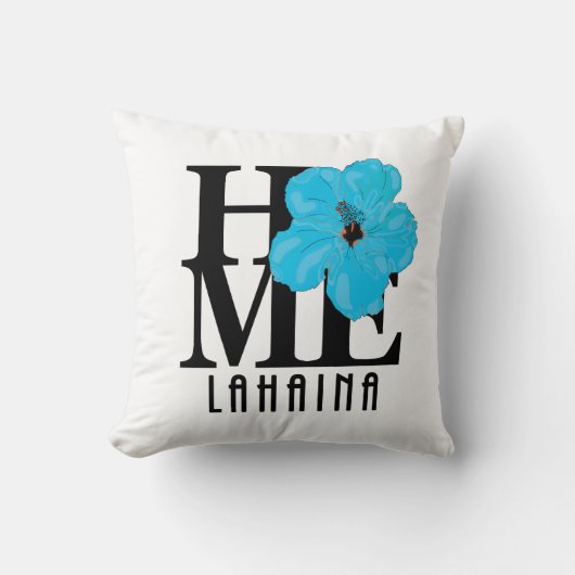 HOME Lahaina Blue Hibiscus Kussen (Voorkant)