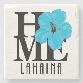 HOME Lahaina Blue Hibiscus Stenen Onderzetter