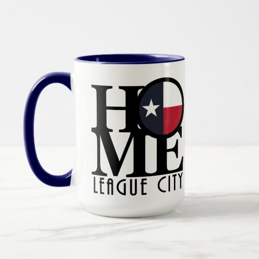 HOME League City Texas 15oz Mok (Links)