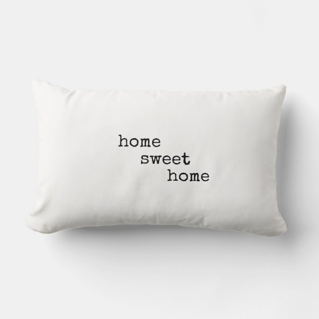 home lief home minimalistisch stijldecor op wit kussen (Voorkant)