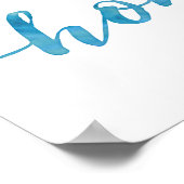 Home lief huis groen en blauw poster print (Hoek)