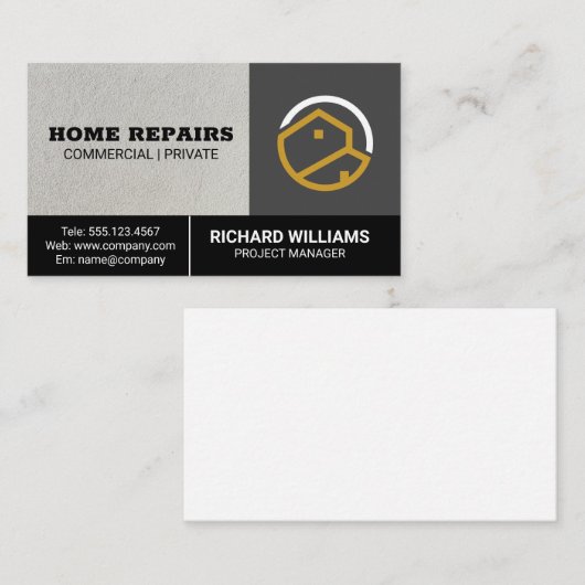 Home Logo | Home Repair Services Visitekaartje (Voorkant / Achterkant)