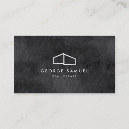 Home Logo Realtor Zwart & Wit Visitekaartje (Voorkant)