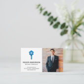 Home Logo voor onroerend goed | Zakelijk Man Visitekaartje (Staand voorkant)