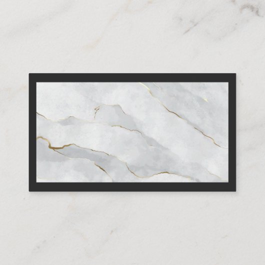 Home Logos | Zwarte marmer-grens Visitekaartje (Achterkant)