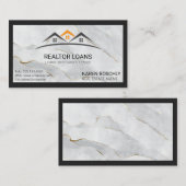 Home Logos | Zwarte marmer-grens Visitekaartje (Voorkant / Achterkant)