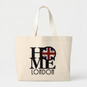 HOME London England Grote Tote Bag (Voorkant)