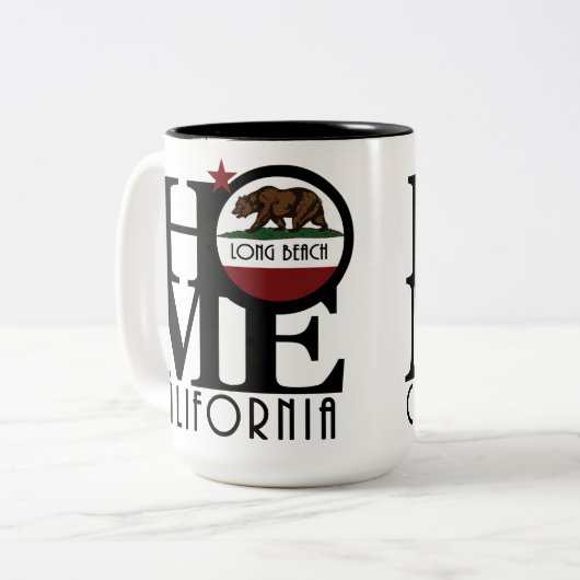 HOME Long Beach CA 15oz Two-Tone Coffee Mok (Voorkant links)