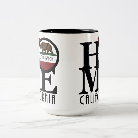 HOME Long Beach CA 15oz Two-Tone Coffee Mok (Center)