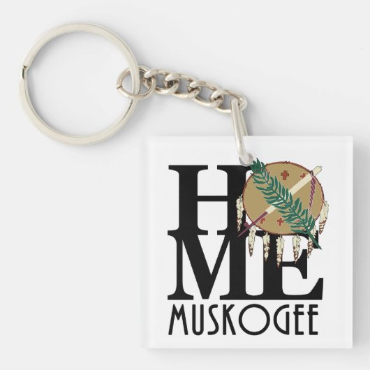HOME/LOVE Muskogee Oklahoma Sleutelhanger (Voorkant)