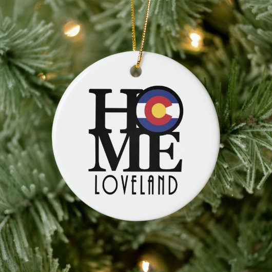 HOME Loveland Colorado Keramisch Ornament (Boom)