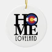 HOME Loveland Colorado Keramisch Ornament (Voorkant)
