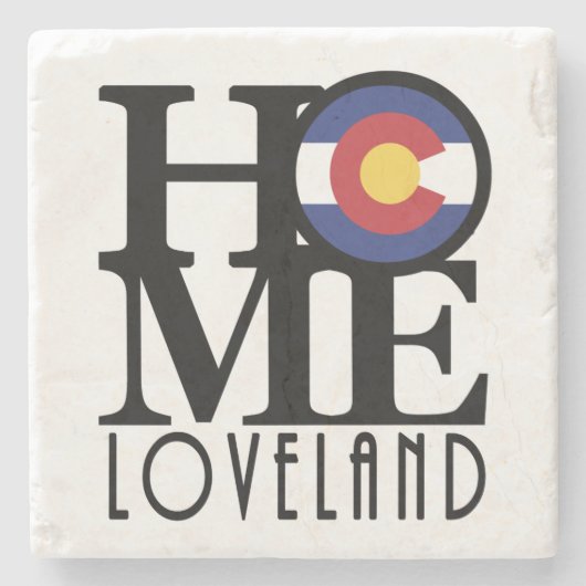 HOME Loveland Colorado Stenen Onderzetter (Voorkant)