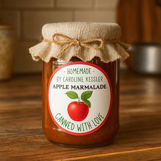 Home Made Apple Marmalade Canning Label Sheet