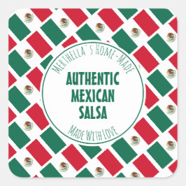 Home Made AUTHENTIEKE MEXICAANSE SALSA Vierkante Sticker