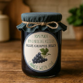 Home Made Blue Grape Jelly Canning Label Sheet
