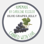 Home Made Blue Grape Jelly Canning Label Sheet (Voorkant)