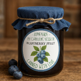 Home Made Blueberry Jelly Canning Label Sheet