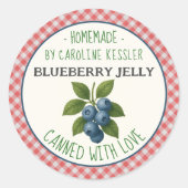 Home Made Blueberry Jelly Canning Label Sheet (Voorkant)