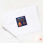 Home Made Custom Rooster en Oranje Stickers (Envelop)