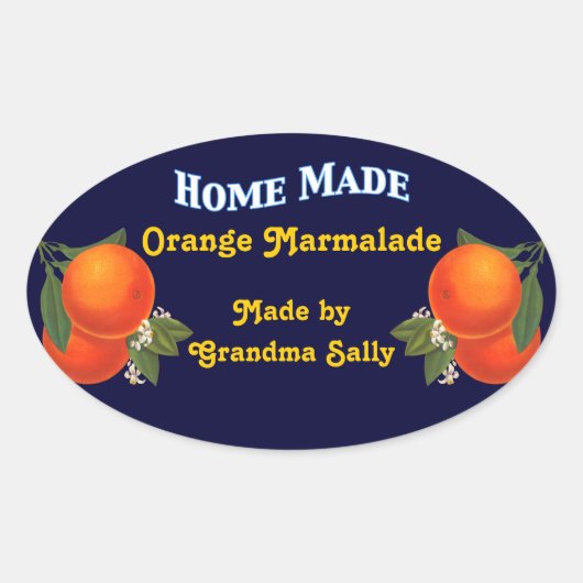 Home Made Custom Sinaasappel Inblikken Stickers (Voorkant)