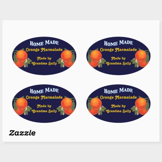 Home Made Custom Sinaasappel Inblikken Stickers (Vel)