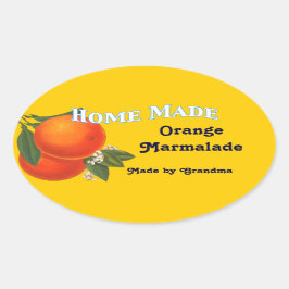 Home Made Custom Sinaasappel Marmalade Stickers