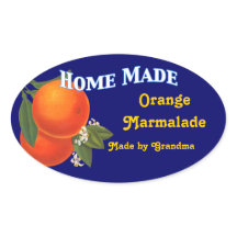 Home Made Custom Sinaasappel Marmalade Stickers