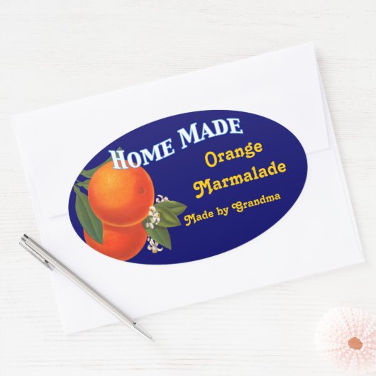 Home Made Custom Sinaasappel Marmalade Stickers (Envelop)