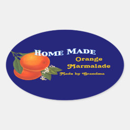 Home Made Custom Sinaasappel Marmalade Stickers