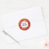 Home Made HOT PEPPER SAUCE Red Chili Ronde Sticker (Envelop)