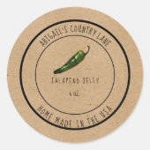 Home Made Jalapeno Jelly Label (Voorkant)