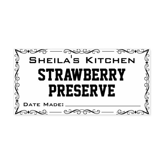 Home Made Jam of Wijn Label Rubberstempel (Afrduk)