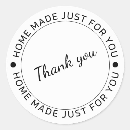 Home Made Just For You Thank You Sticker Pack (Voorkant)