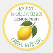 Home Made Lemon Curd Canning Label Sheet (Voorkant)