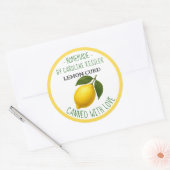 Home Made Lemon Curd Canning Label Sheet (Envelop)
