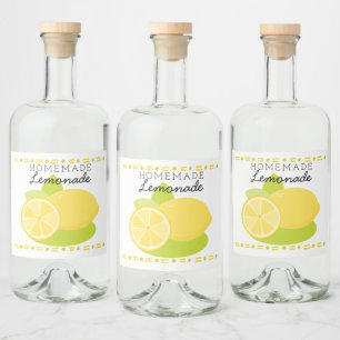 Home Made Lemonade Lemon Fruit Likeurfles Etiket