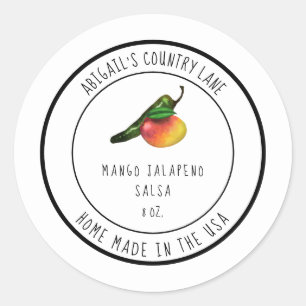 Home Made Mango Jalapeno Salsa Label
