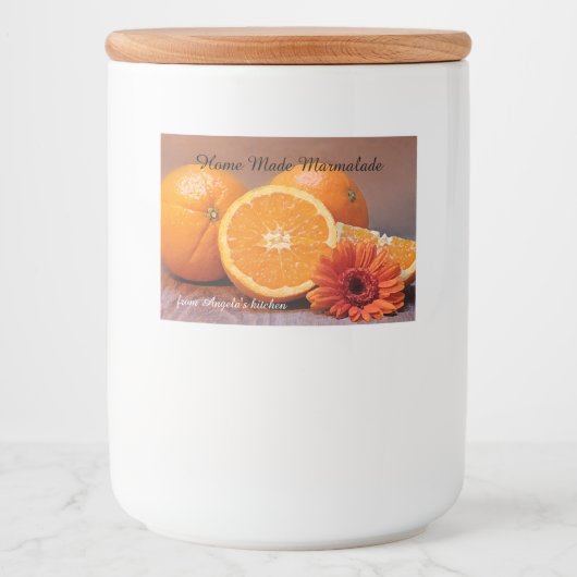 Home Made Marmalade Jam Container Label Voedselcontainer Etiket (Voorkant)