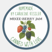 Home Made Mixed Berry Jam Canning Label Sheet (Voorkant)