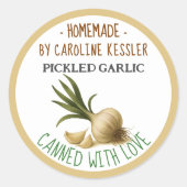 Home Made Pickled Garlic Canning Label Sheet (Voorkant)