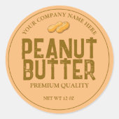 Home Made Pindakaas Etiketten Sticker (Voorkant)