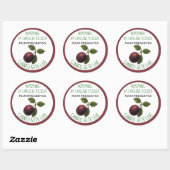 Home Made Plum Preserves Canning Label Sheet (Vel)